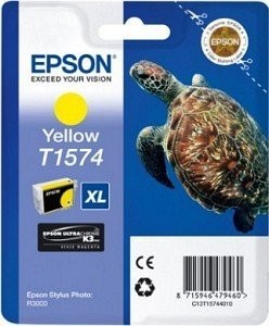 Original Epson Tinte Patrone T1574 XL gelb für Stylus Photo R3000