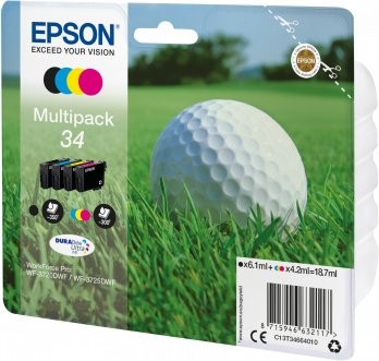 Original Epson Tinte Patrone 34 (C13T34664010) Multipack