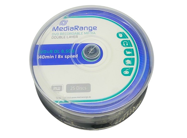 61628_MediaRange_DVD+R_85_GB_25_Stück_Spindel_240_min/8x_MR469