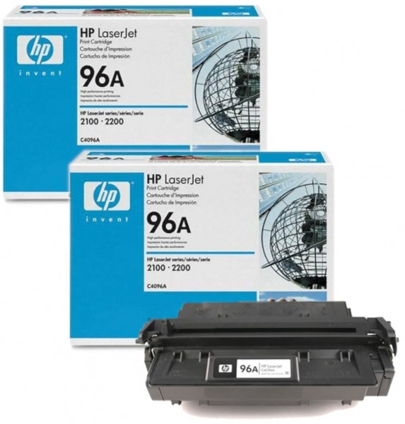 2x Original HP Toner 96A C4096A black für LaserJet 2100 2200 oV