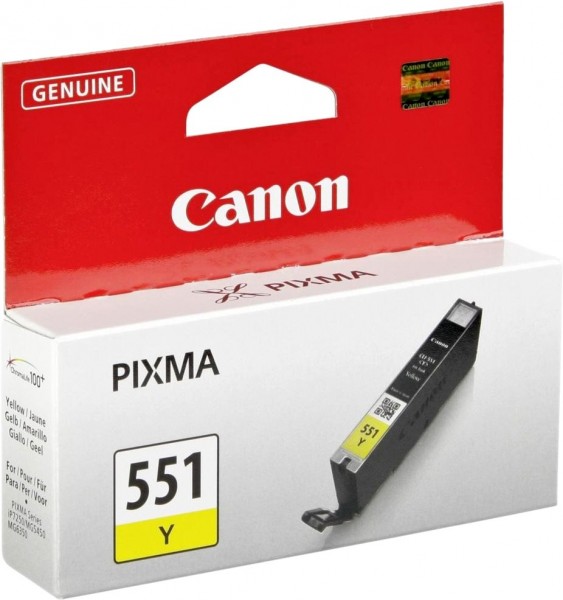 Original Canon Tintenpatrone CLI-551 yellow (gelb) für Pixma IP 6800 7200 8700