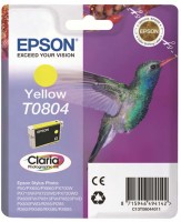 Original Epson Tinten Patrone T0804 gelb für Stylus Photo 50 650 700 800