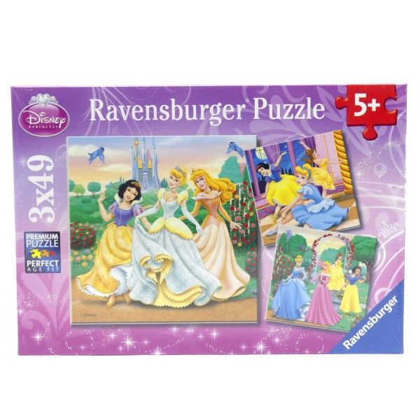 53017_Ravensburger_Puzzle_Prinzessinnenträume_3_x_49_Teile_Kinder_ca_21_x_21_cm_NEU_OVP