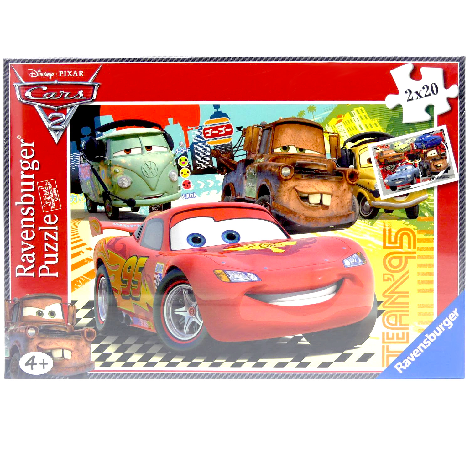 Ravensburger Puzzle Pixar Cars 2 Neue Abenteuer 091690 Autorennen 2 x ...