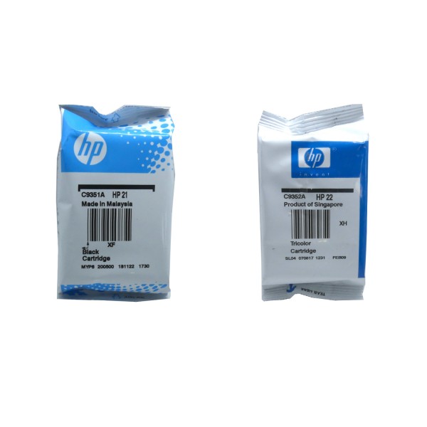 Original HP Tinten Patrone 21+22 4-farbig für Deskjet F370 F 375 F380 F2180 F2224 Blister