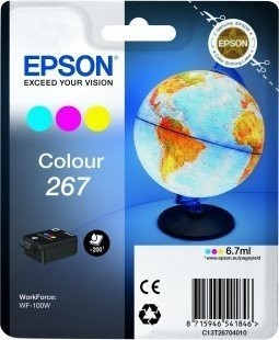 Original Epson Tinten Patrone 267 farbig für WorkForce WF 100 110