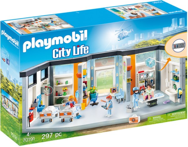 59915_PLAYMOBIL_70191_City_Life_-_Krankenhaus_mit_Einrichtung_70191_Set_Figuren_NEU_OVP