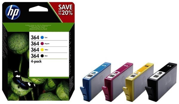 64426_4x_Original_HP_364_Tinte_Patrone_DESKJET_3070A_3520_3522_OFFICEJET_4620_Blister