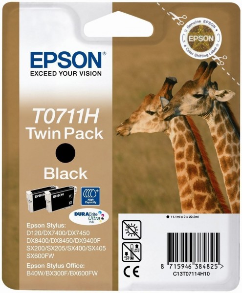 Original Epson Tinte Patrone T0711H für Stylus DX 7400 7450 8400 9400