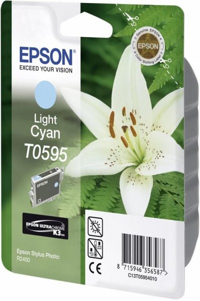 Original Epson Tinten Patrone T0595 cyan hell für Stylus Photo R2400