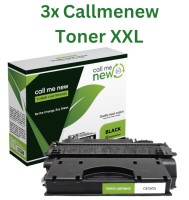 3x Callmenew Toner CE505X 05X für HP Laserjet P 2050 2053 2055 2056 2057