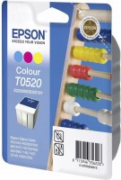 Original Epson Tinten Patrone T0520 farbig Stylus 64 66 84 3600 6400