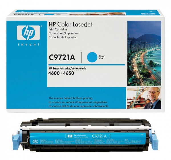 Original HP Toner C9721A 641A für Color Laserjet 4600 4600DN 4650 NEU umverpackt
