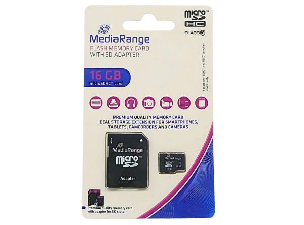 61641__MediaRange_Micro_SDHC_Speicherkarte_16_GB_mit_SD_Adapter_MR958