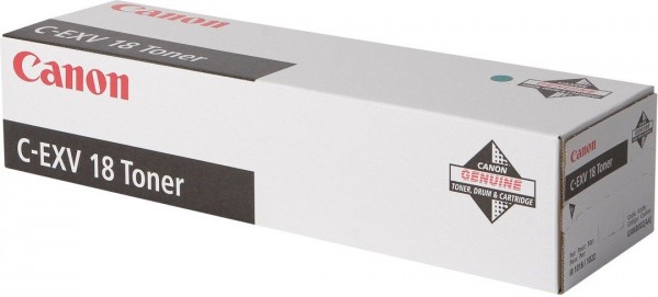 Original Canon C-EXV 18 Toner 0386B002 schwarz für iR1018 iR1022A B-Ware