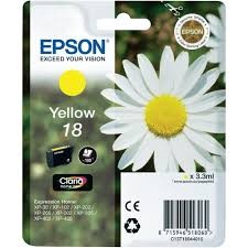 Original Epson Tinten Patrone 18 gelb für Expression 30 102 202 205 305 405