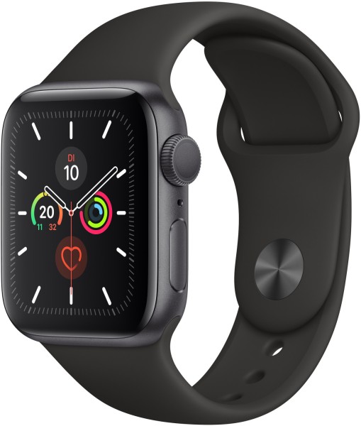 58650_Apple_Watch_Series_5_LTE_44mm_Space_Grau_/_schwarz_Sportarmband_GPS_exzellenter_Zustand