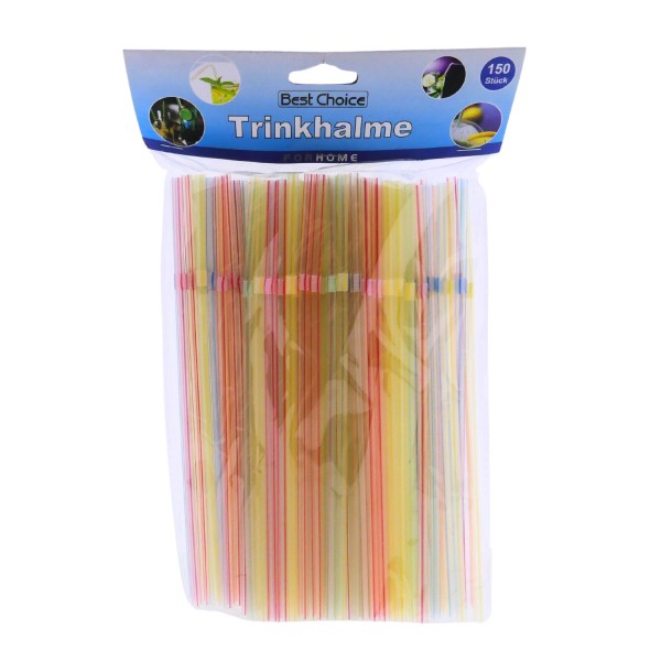 60001_Best_Choice_Trinkhalme_600_Stück_Knickbar_Strohhalme_Kuststoff_Regenbogen