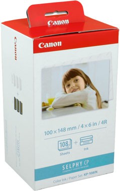Original Canon Druckerzubehör KP-108IN (3115B001) 1x Farbkartusche für CP Selphy 100 200 220 330