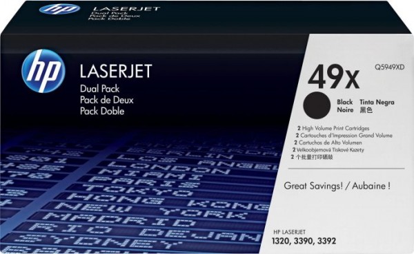 2x Original HP Toner 49X Q5949XD schwarz für LaserJet 1320 3390 3392 B-Ware