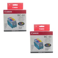 2x Original Canon Tintendruckkopfpatrone BC-61 farbig für BJC 7000 7004 7100