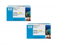 2x Original HP Toner C9722A 641A gelb für Color LaserJet 4600 4610 4650 B-Ware