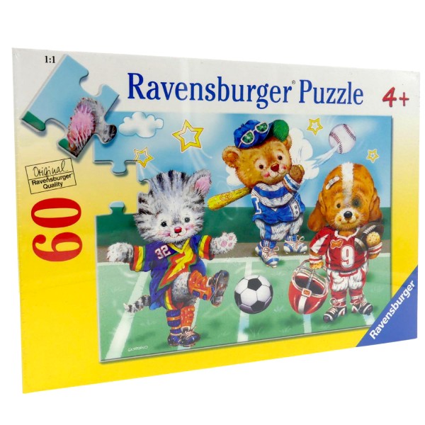 53109_Ravensburger_Puzzle_Sporty_Pals_095766_60_Teile_sportliche_Tiere_Kinder_36_x_26_cm_NEU_OVP