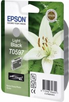 Original Epson Tinten Patrone T0597 schwarz hell für Stylus Photo R2400