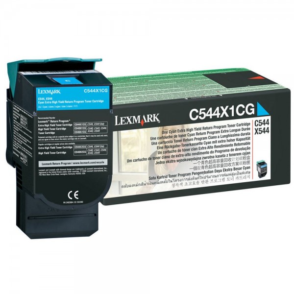 Original Lexmark Toner C544X1CG cyan C 544 546 X 544 546 548 B-Ware