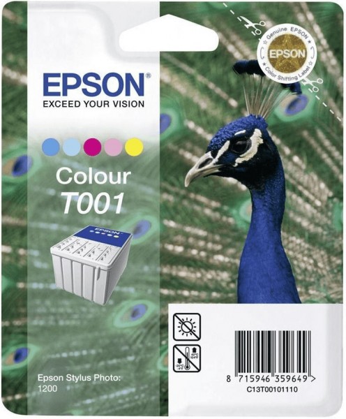 Original Epson Tinten Patrone T001 farbig für Stylus Photo 1200