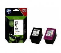 2x Original HP 62 Tinte Patrone ENVY 5540 5541 5542 5543 5544 5545 5546 5640 5642 MHD