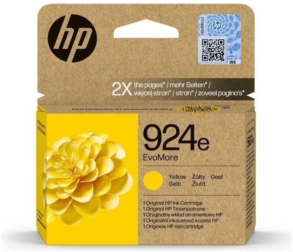 64023_Original_HP_924e_Tinte_4K0U9NE_Patrone_Yellow_Officejet_Pro_8122e_8124e_8125e_8132e_8134e_8135e_AG