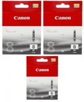 3x Original Canon Tinte CLI-8 schwarz für iP4300 iP4500 iP5200 iP5300