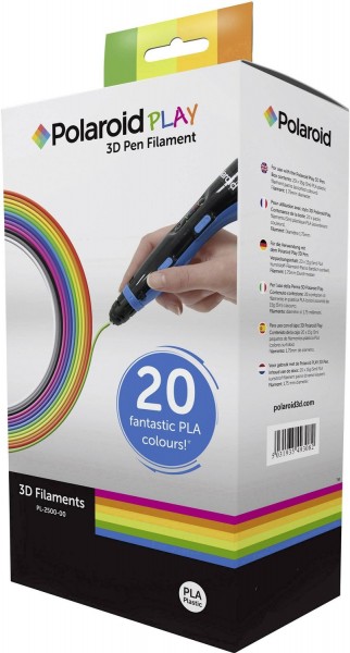 Polaroid Filament-Paket 3D-FP-PL-2500-00 PLA 1.75 mm Weiß, Schwarz, Gelb, Rot, Silber, Orange, Pin