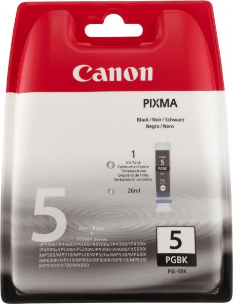 Original Canon Tinte Patrone PGI-5BK Pixma IP 3300 3500 4200 5200 MP 500 520 600 800 810
