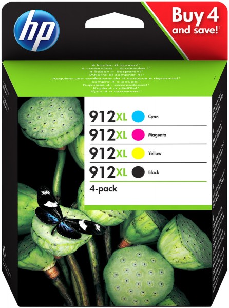 45113_4x_Original_HP_Tinte_Patrone_912XL_für_OfficeJet_8012_8014_8015_Pro_8022_MHD