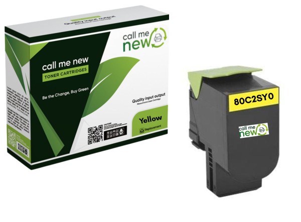 61912_Callmenew_Toner_kompatibel_mit_Lexmark_80C2SY0_YE_für_CX_310_410_510_Reman