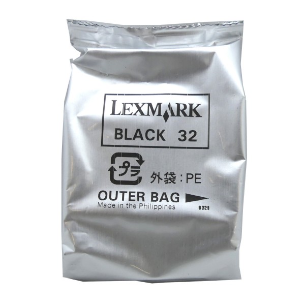 Original Lexmark Tintendruckkopfpatrone 32 schwarz für P 4000 4250 Blister