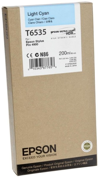 62918_Original_Epson_Tinte_Patrone_T6535_hell_cyan_für_Stylus_Pro_4900_Blister