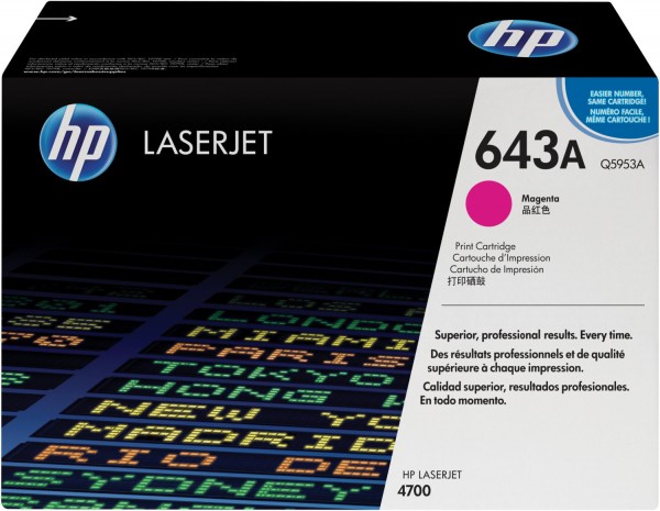 Original HP Toner 643A Q5953A Color Laserjet 4700 4700DN 4700DTN NEU umverpackt