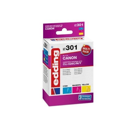 Original Edding Tinte Patrone 501 für Canon PGI-525/CLI-526 Pixma IP 4820 6520 MG 5120