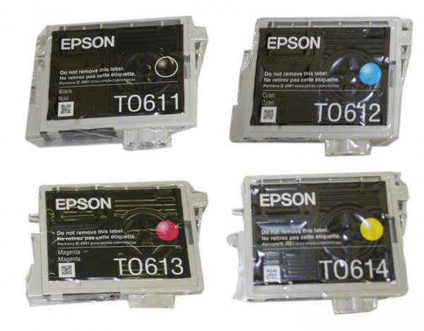 4x Original Epson T0615 Tinten Patronen für D68PE D88PE DX3800 DX3850 Blister