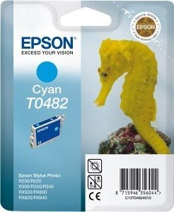 Original Epson Tinten Patrone T0482 cyan für Stylus Photo 200 300 500 600