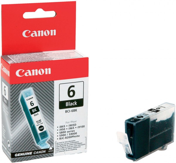 Original Canon Tinten Patrone BCI-6 schwarz für Pixma 4000 6000 6100