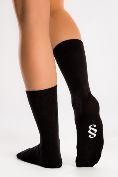 59269_Symbol_Socks_Classic_Socken_3_Paar_schwarz_Wohlfühlen_dick_Baumwolle_Freizeit_Arbeit_Herren_Gr_43-46