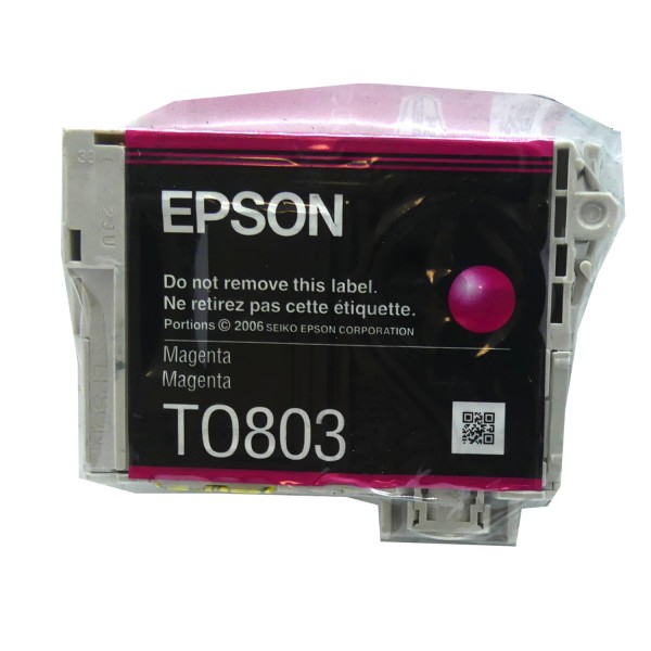 Original Epson Tinten Patrone T0803 magenta für Stylus Photo 50 650 700 800 Blister
