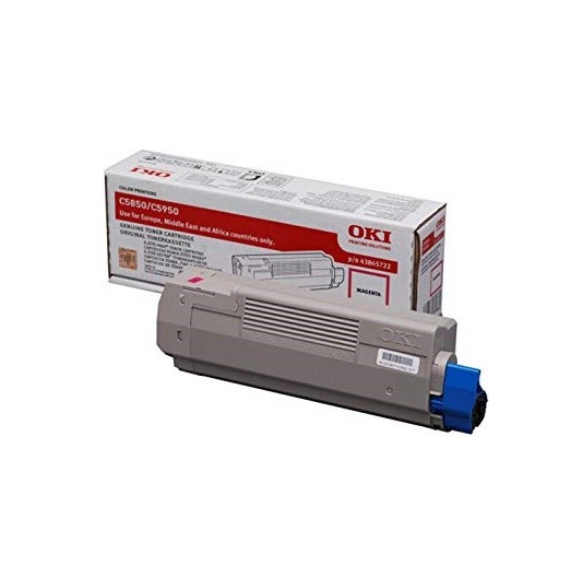 Original OKI Toner 43865722 magenta für C 5850 5950 MC 560 oV