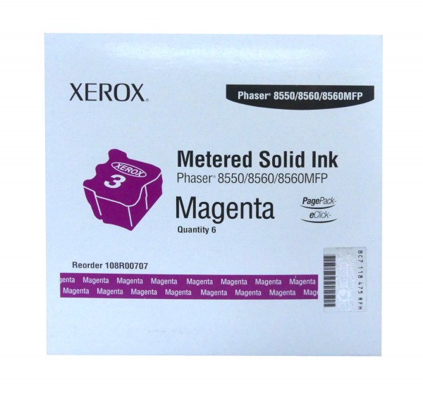 Original Xerox Festtinte 108R00707 magenta für Phaser 8550 8560 - 6 Stix