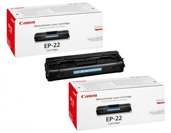 2x Original Canon Toner 1550A003 EP-22 für HP LaserJet 1100 3200 oV
