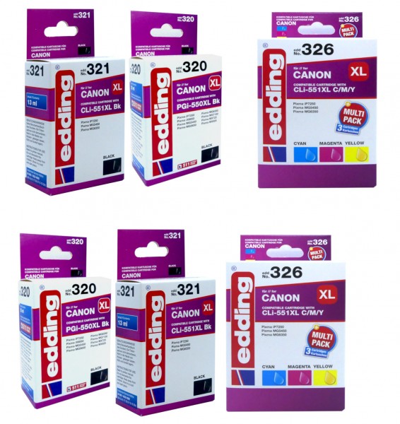 45452_2x_Original_Edding_Tinte_Patrone_für_Canon_PGI550XL_CLI550XL_IP7250_MG5550_MX925
